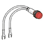 Schneider Electric Red Pilot Light Head, 17mm Cutout, Round, 220V