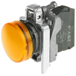 Schneider Electric, Harmony XB4, Panel Mount Orange Pilot Light, 22mm Cutout, 250V