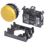 Eaton, RMQ Titan M22, Flush Mount, Rear, Surface Mount Yellow LED Pilot Light, 22mm Cutout, IP69K, Round, 12 →