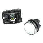 Schneider Electric, Harmony XB5, Panel Mount White Universal LED Pilot Light, 22mm Cutout, IP66, IP67, 240V ac