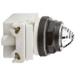 Schneider Electric, Harmony 9001SK, Panel Mount White LED Pilot Light, 30mm Cutout, IP66, 24V ac/dc