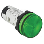 Schneider Electric, Harmony XB7, Panel Mount Green LED Pilot Light, 22mm Cutout, IP20, IP65, Round, 120V ac