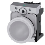 Siemens, SIRIUS ACT, Panel Mount White LED Pilot Light, 22mm Cutout, IP20, Round, 230V ac