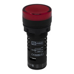 RS PRO, Panel Mount Red LED Pilot Light, 22mm Cutout, IP65, Round, 12V ac/dc