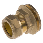RS PRO 22mm Straight Coupler Brass Compression Fitting