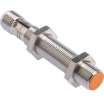 ifm electronic Inductive Barrel-Style Proximity Sensor, M12 x 1, 4 mm Detection, PNP & NPN Output, 10 → 30 V dc,