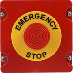 Craig & Derricott Surface Mount Emergency Button - Pull to Reset, NO/NC, Mushroom Head