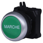 RS PRO Green Spring Return Push Button Head, 22mm Cutout, IP65