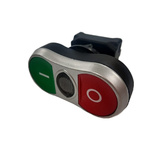 RS PRO Green, Red Spring Return Push Button Head, 22mm Cutout, IP65