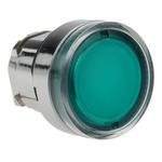 Schneider Electric Harmony XB4 Series Green Illuminated Spring Return Push Button Head, 22mm Cutout, IP66, IP67, IP69K