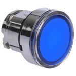 Schneider Electric Harmony XB4 Series Blue Illuminated Spring Return Push Button Head, 22mm Cutout, IP66, IP67, IP69K