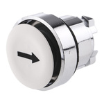 Schneider Electric Harmony XB4 Series White Spring Return Push Button Head, 22mm Cutout, IP66, IP67, IP69K