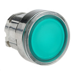 Schneider Electric Harmony XB4 Series Green Illuminated Maintained Push Button Head, 22mm Cutout, IP66, IP67, IP69K