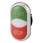 Eaton RMQ Titan M22 Series Green, Red Illuminated Momentary Push Button, 22mm Cutout, IP66