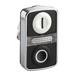 Schneider Electric Harmony XB4 Series Black, White Momentary Push Button Head, 22mm Cutout, IP66, IP67, IP69K