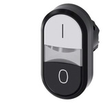 Siemens 3SU1 Series Black/White Momentary Push Button Head, 22mm Cutout, IP66, IP67, IP69K
