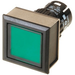 EAO Green Latching Push Button Head, IP65