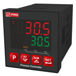 RS PRO DIN Rail PID Temperature Controller, 48 x 48mm 3 Input, 3 Output Relay, 24 V Supply Voltage ON/OFF, PID