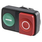 Schneider Electric Harmony XB5 Series Green, Red Spring Return Push Button Head, 22mm Cutout, IP67, IP69K