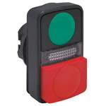 Schneider Electric Harmony XB5 Series Green, Red Momentary Push Button Head, 22mm Cutout, IP66, IP69K