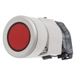 EAO 704 Series Red Illuminated Momentary Push Button Head, 30.5mm Cutout, IP65