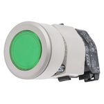 EAO 04 Series Green Illuminated Momentary Push Button Head, 30.5mm Cutout, IP65
