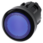 Siemens SIRIUS ACT Series Blue Momentary Push Button Head, 22mm Cutout, IP66, IP67, IP69K