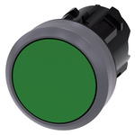Siemens SIRIUS ACT Series Green Latching Push Button Head, 22mm Cutout, IP66, IP67, IP69K