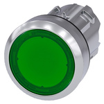 Siemens SIRIUS ACT Series Green Momentary Push Button Head, 22mm Cutout, IP66, IP67, IP69K