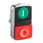 Schneider Electric Harmony XB4 Series Green, Red Momentary Push Button Head, 22mm Cutout, IP67, IP69K