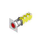 EAO Grey Latching Push Button Head, IP65