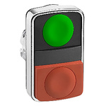 Schneider Electric Harmony XB4 Series Green, Red Momentary Push Button Head, 22mm Cutout, IP66, IP69K