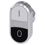 Siemens 3SU1051 Series Black, White Momentary Push Button Head, 22mm Cutout, IP66, IP67, IP69K