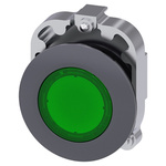 Siemens 3SU1061 Series Green Latching Push Button Head, 22mm Cutout, IP66, IP67, IP69K