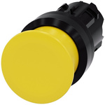 Siemens SIRIUS ACT Series Yellow Momentary Push Button Head, 22mm Cutout, IP66, IP67, IP69K
