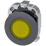 Siemens SIRIUS ACT Series Yellow Latching Push Button Head, 30mm Cutout, IP66, IP67, IP69K