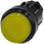 Siemens SIRIUS ACT Series Yellow Momentary Push Button Head, 22mm Cutout, IP66, IP67, IP69K