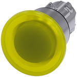 Siemens SIRIUS ACT Series Yellow Latching Push Button Head, 22mm Cutout, IP66, IP67, IP69K