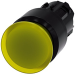 Siemens SIRIUS ACT Series Yellow Latching Push Button Head, 22mm Cutout, IP66, IP67, IP69K
