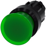 Siemens SIRIUS ACT Series Green Momentary Push Button Head, 22mm Cutout, IP66, IP67, IP69K
