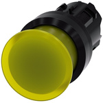 Siemens SIRIUS ACT Series Yellow Momentary Push Button Head, 22mm Cutout, IP66, IP67, IP69K
