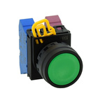 Idec YW1B Series Black Maintained Push Button Head, 22mm Cutout, IP67, IP69K