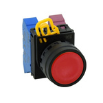 Idec YW1B Series Black Maintained Push Button Head, 22mm Cutout, IP67, IP69K
