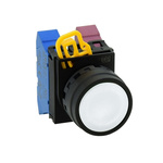 Idec YW1B Series Black Momentary Push Button Head, 22mm Cutout, IP67, IP69K