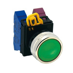 Idec YW4B Series Green Maintained Push Button Head, 22mm Cutout, IP65