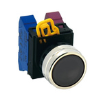 Idec YW4B Series Black Momentary Push Button Head, 22mm Cutout, IP65