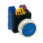 Idec YW4B Series Blue Momentary Push Button Head, 22mm Cutout, IP65