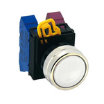 Idec YW4B Series White Momentary Push Button Head, 22mm Cutout, IP65