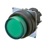 Omron A22NZ Series Green Momentary Push Button Head, 22mm Cutout