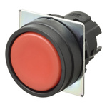 Omron A22N Series Red Momentary Push Button Head, 22mm Cutout
